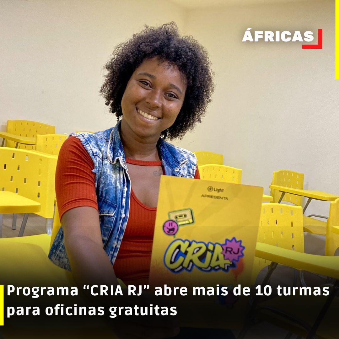Programa “CRIA RJ” abre mais de 10 turmas para oficinas gratuitas