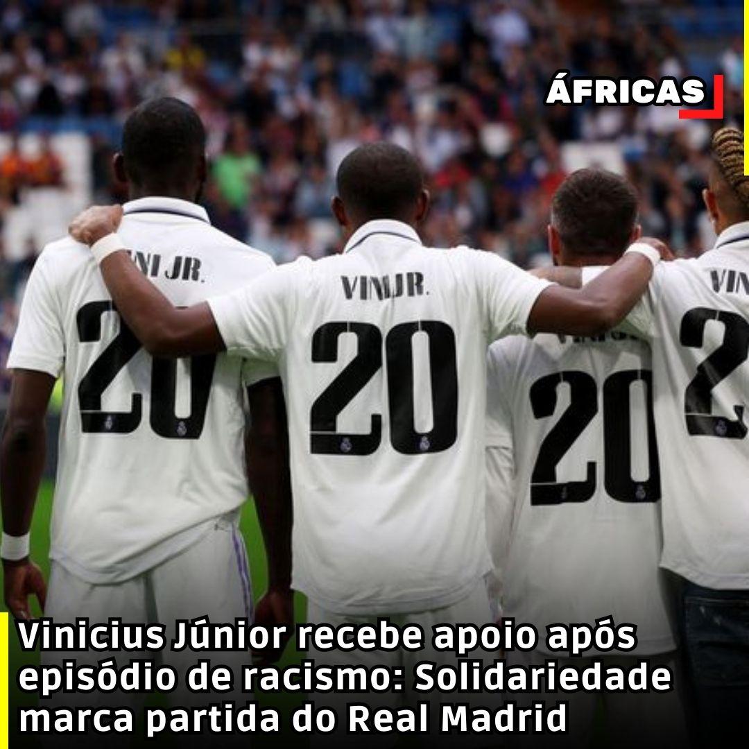Vinicius Júnior recebe apoio após episódio de racismo: Solidariedade marca partida do Real Madrid