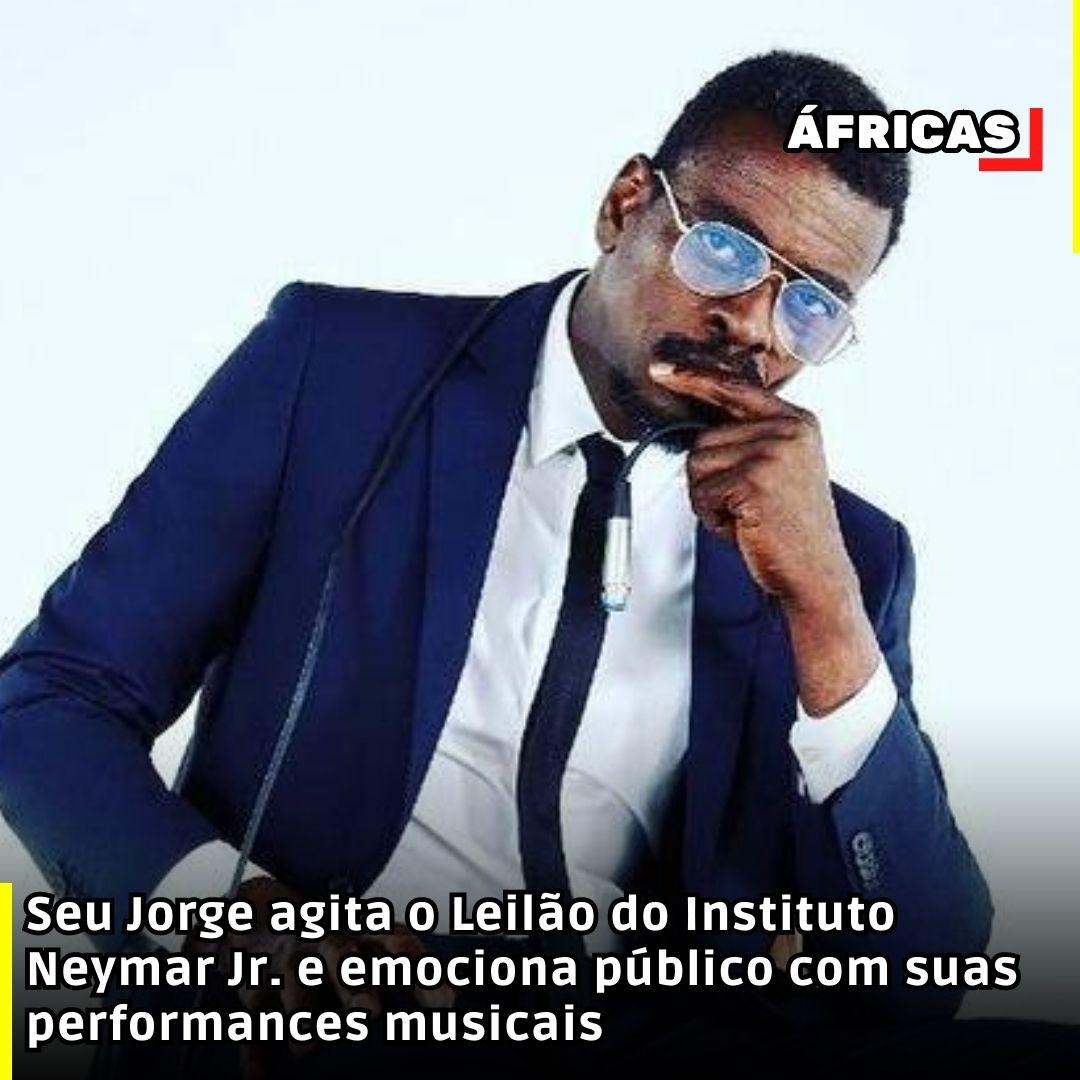 Seu Jorge agita o Leilão do Instituto Neymar Jr. e emociona público com suas performances musicais