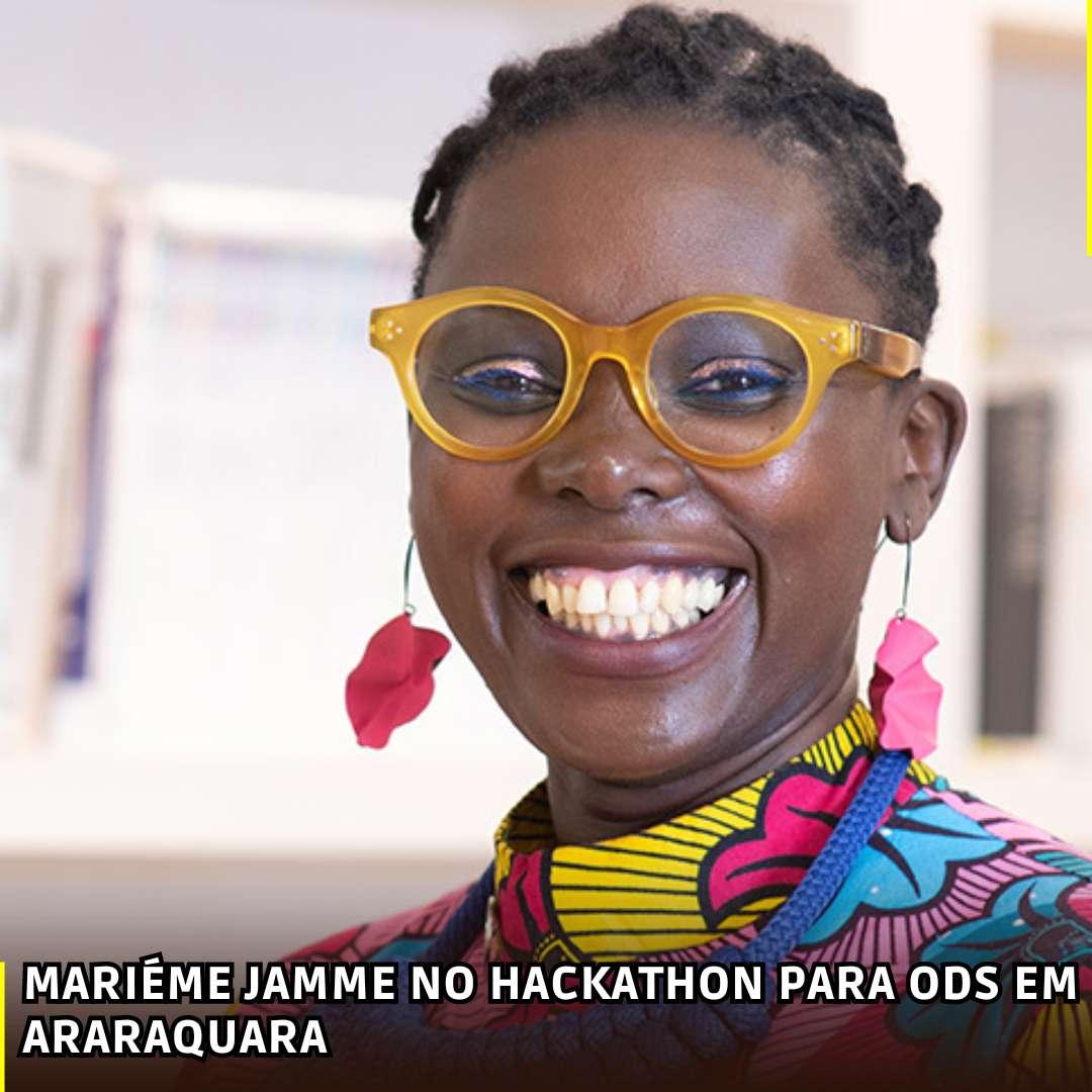 Mariéme Jamme no Hackathon para ODS em Araraquara