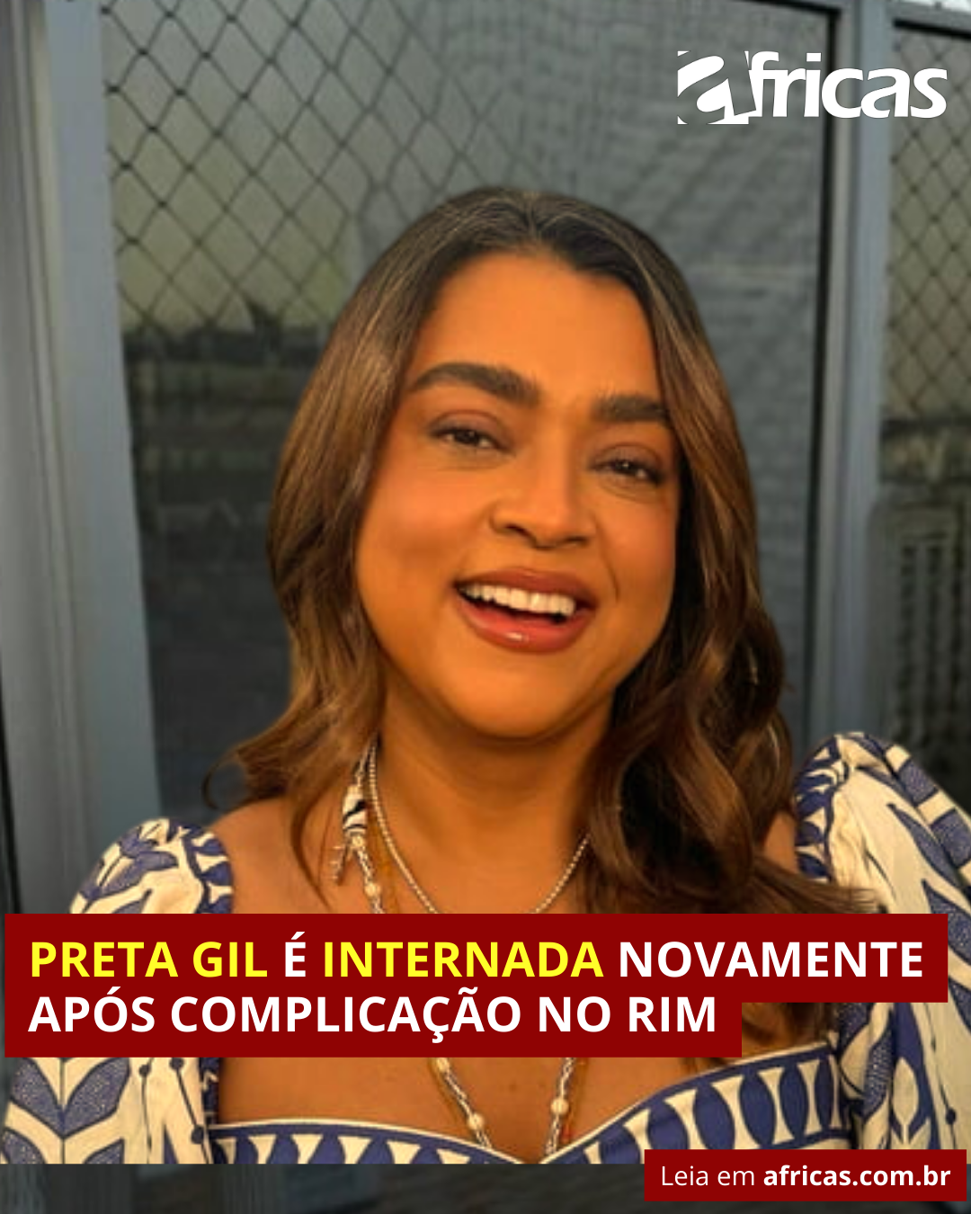 Preta Gil é internada novamente após complicação no rim