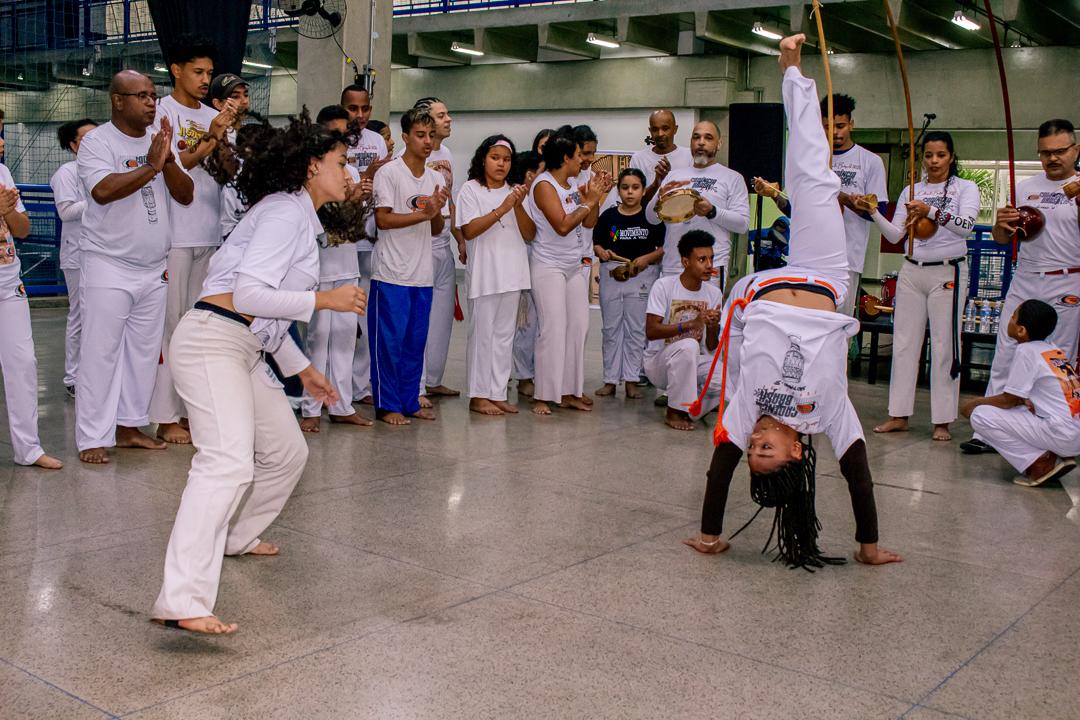 Capoeira no projeto Cadência Cultural