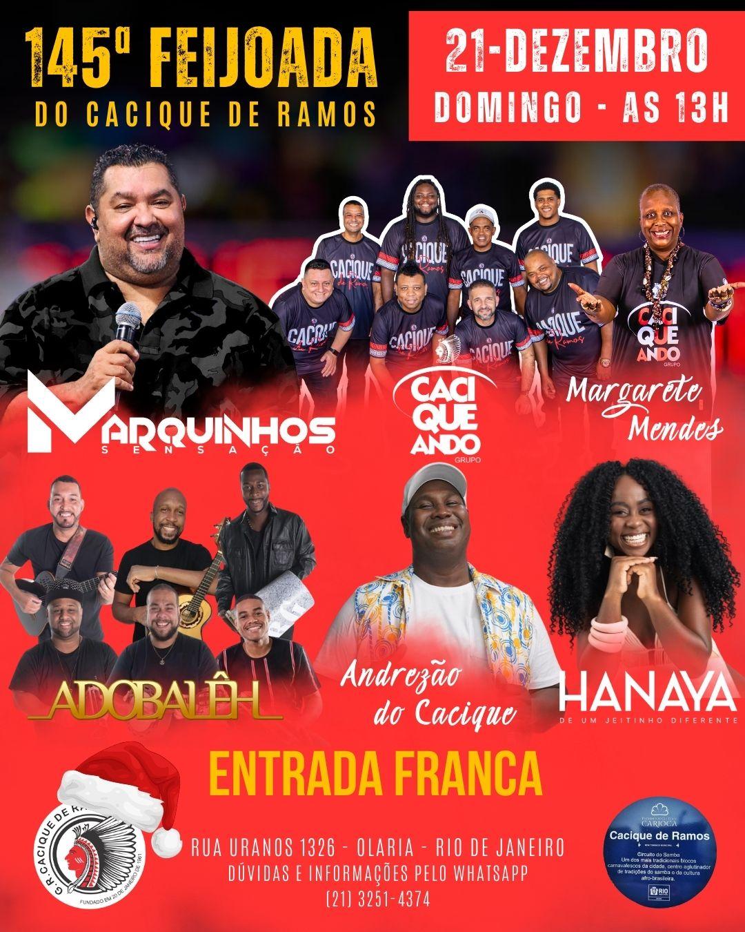 Última Feijoada do Cacique de Ramos em 2025 acontece no dia 21