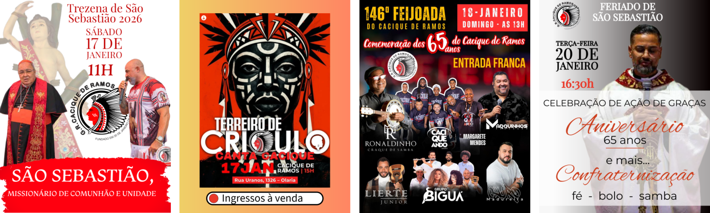 G.R. Cacique de Ramos celebra 65 anos com programação especial no Doce Refúgio