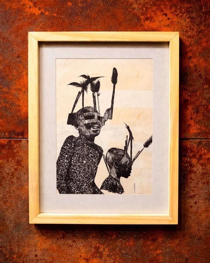 Exposição pernambucana Da Próxima Vez, O Fogo! reúne ilustrações dos povos da África e trilhas sonoras de jazz