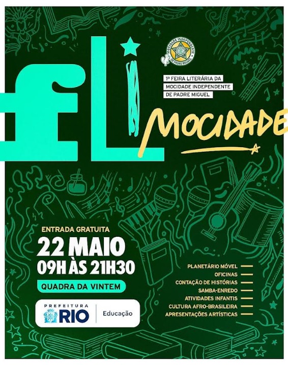FliMocidade converte quadra da Mocidade em polo de literatura e formação cidadã
