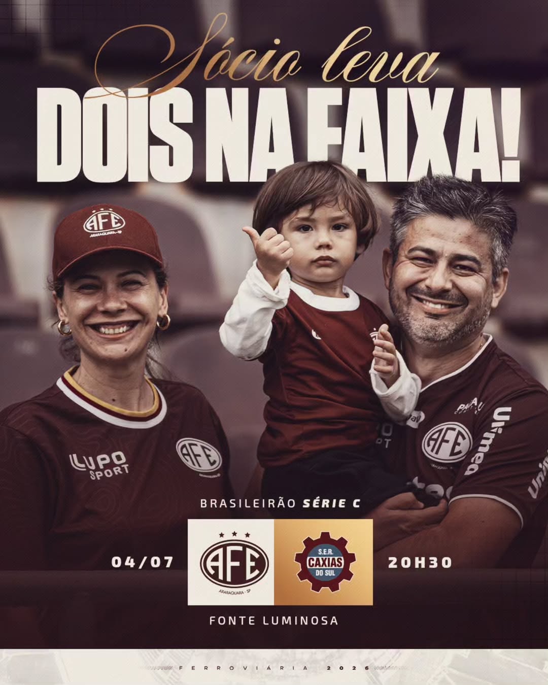 Sócio-torcedor garante dois convidados grátis para o jogo da Locomotiva Grená no sábado