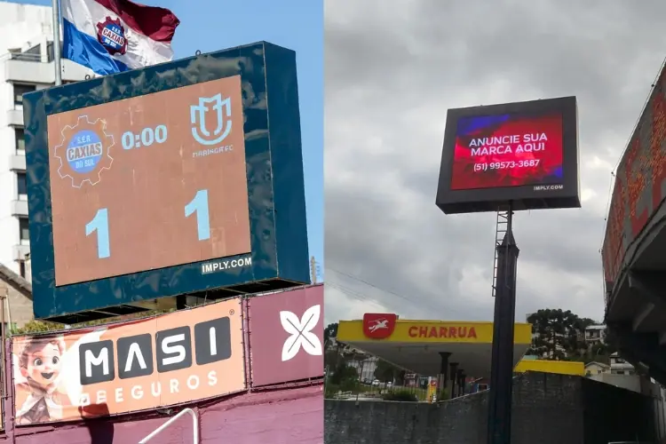 Caxias moderniza Estádio Centenário com painel de LED giratório