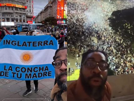 Lázaro Ramos registra festa em Buenos Aires após virada argentina