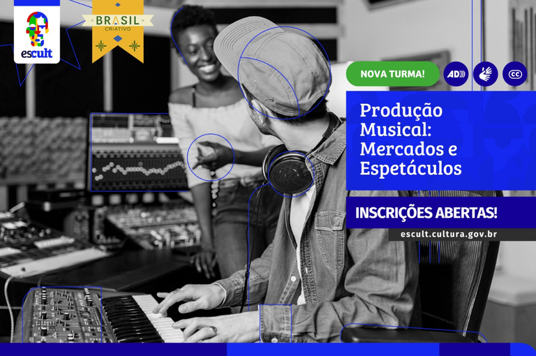 Escult abre inscrições para curso gratuito de produção musical: mercados e espetáculos
