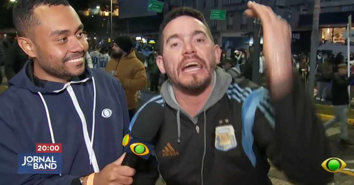 Repórter da Band sofre racismo ao vivo na Argentina durante a final
