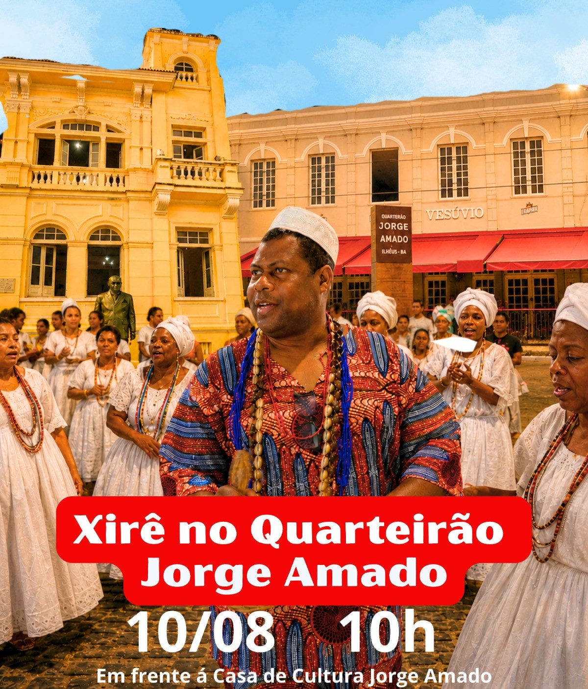 Ilhéus celebra a cultura afro-brasileira com o tradicional Xirê no quarteirão Jorge Amado