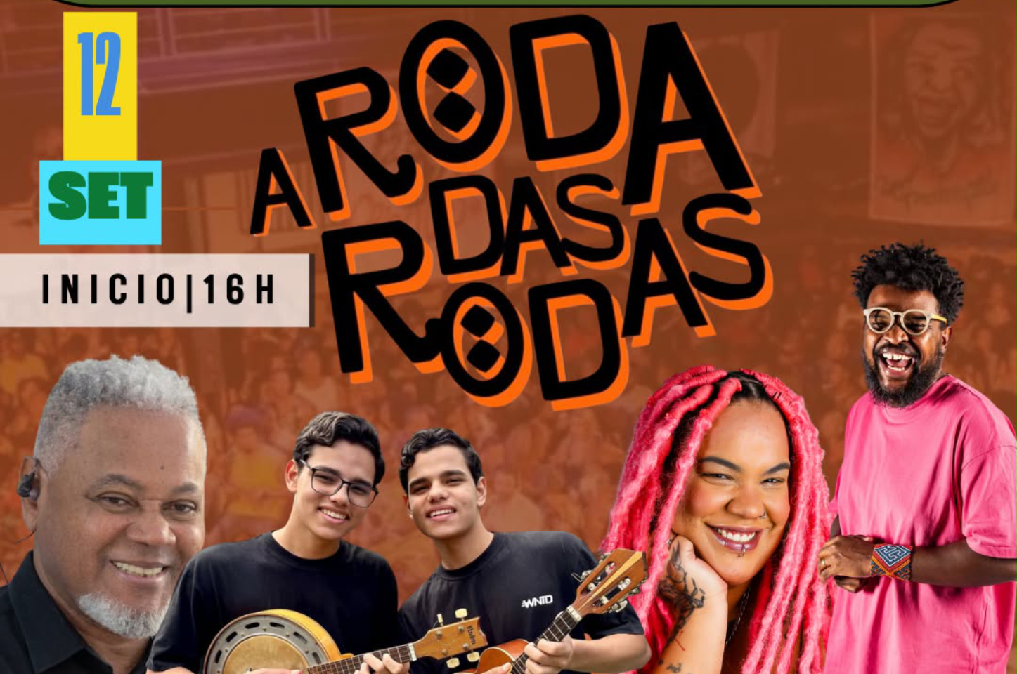 Roda das Rodas celebra 10 anos neste sábado (12), com edição especial com Nego Álvaro, Marcelle Motta, Papau do Salgueiro e os Irmãos Paulinos