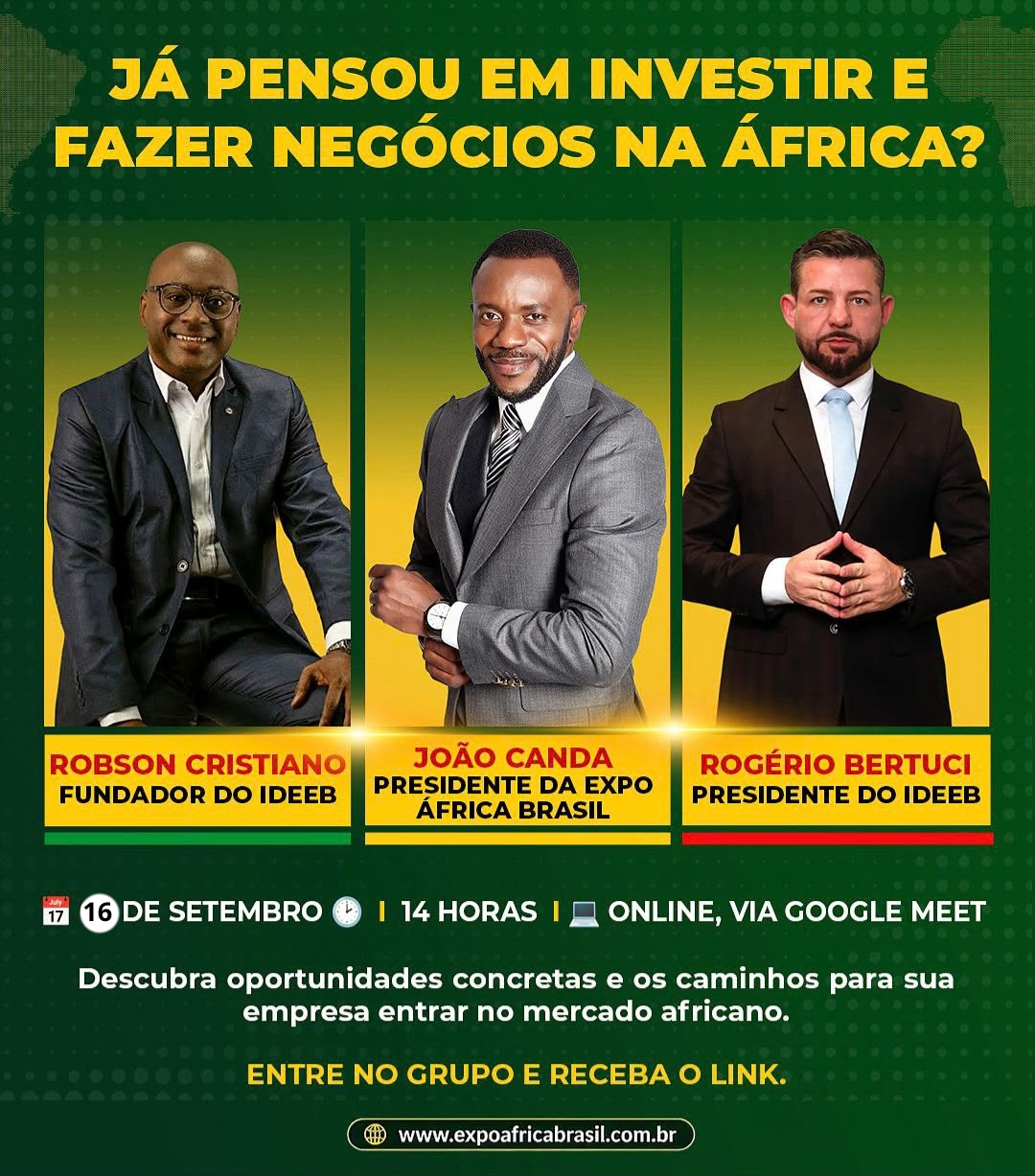 Webinar gratuito debate oportunidades de negócios na África para investidores brasileiros