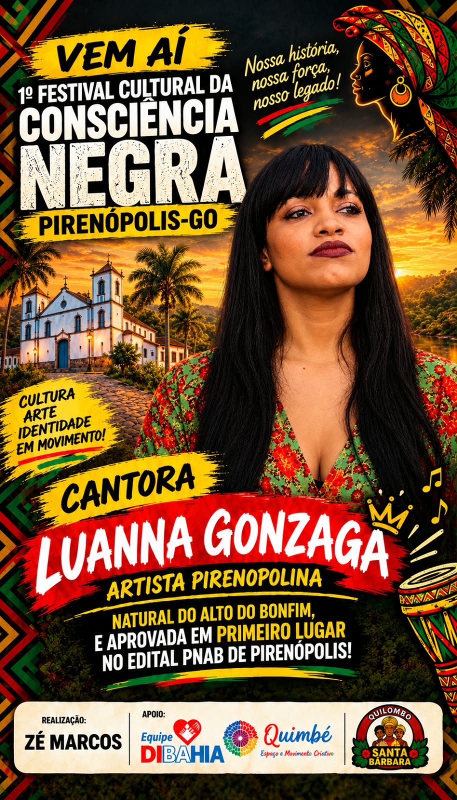 Pirenópolis recebe o 1º Festival da Consciência Negra com música e formação