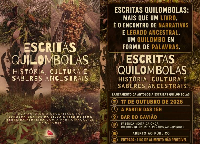 Antologia escritas quilombolas reúne 67 autores em Feira de Santana