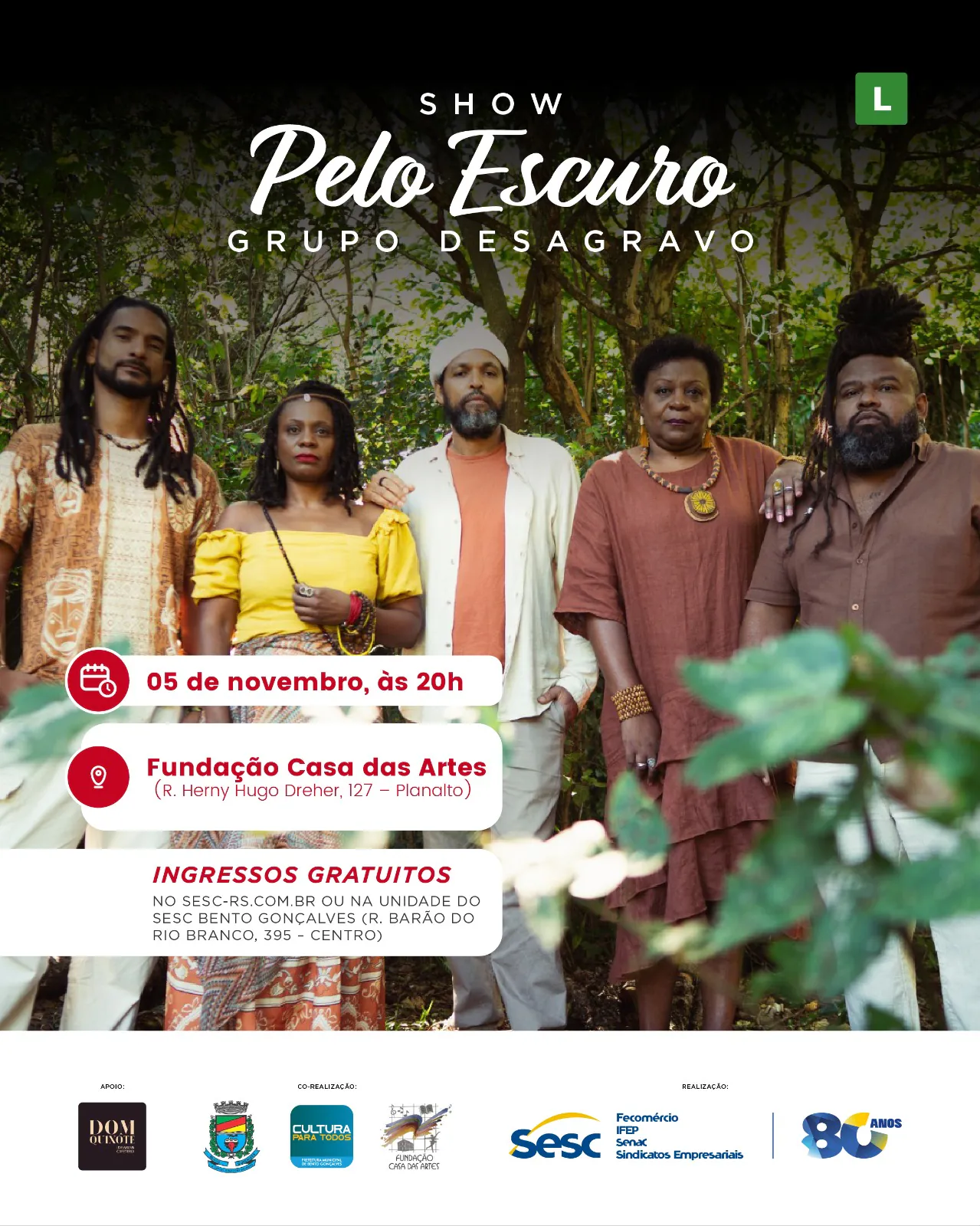 Grupo Desagravo leva poesia de Oliveira Silveira a Bento Gonçalves