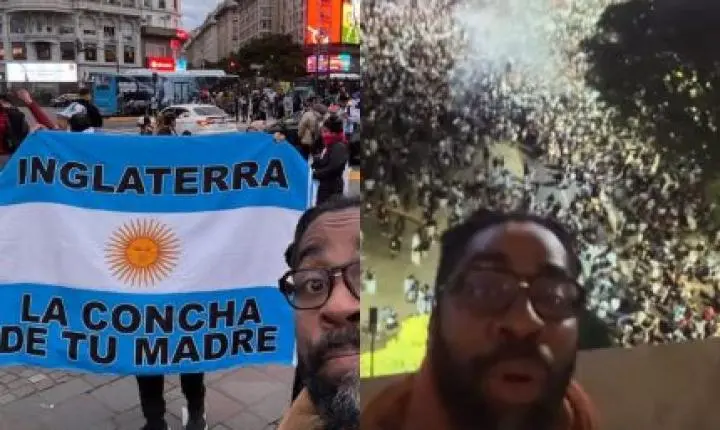 Lázaro Ramos registra festa em Buenos Aires após virada argentina