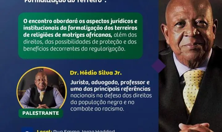 Palestra em Araraquara debate a regularização de terreiros e proteção legal