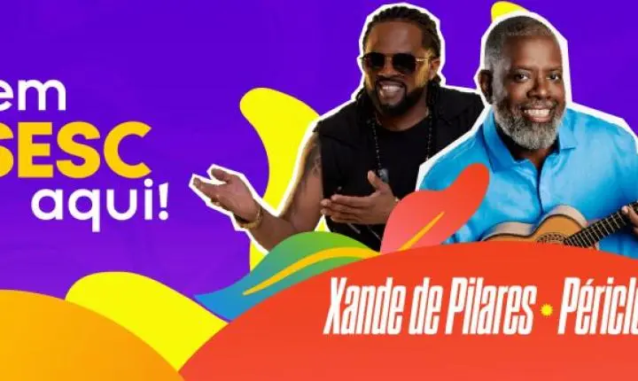 Péricles e Xande de Pilares fazem show solidário em Manaus pelo Sesc Amazonas