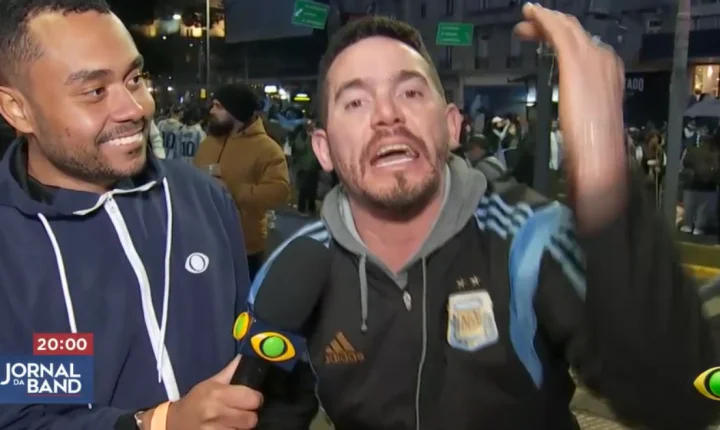Repórter da Band sofre racismo ao vivo na Argentina durante a final