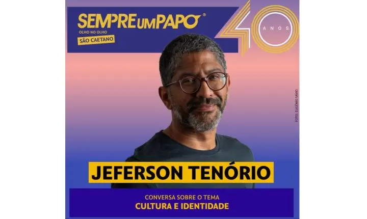 Jeferson Tenório participa de debate gratuito do Sempre Um Papo em Diadema