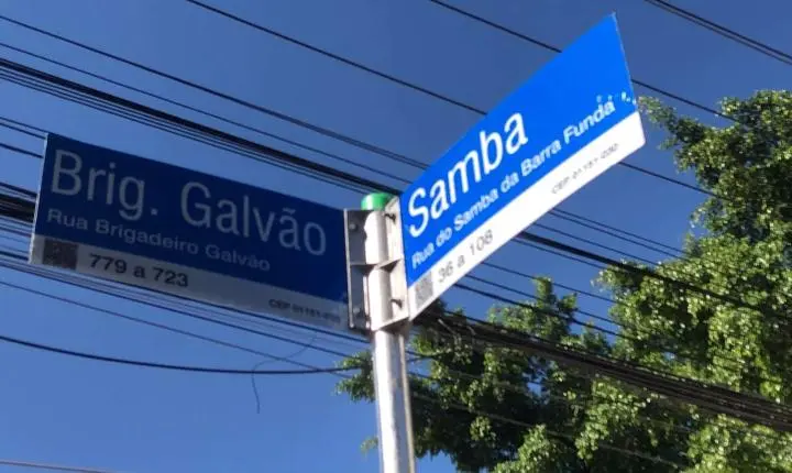 Rua do Samba em São Paulo: via da Barra Funda recebe nova placa oficial